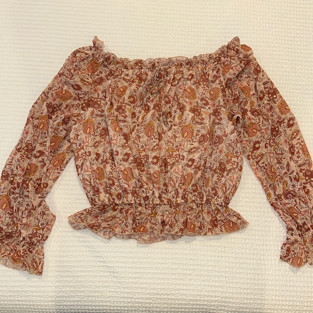Pink Lily Off the Shoulder Blouse